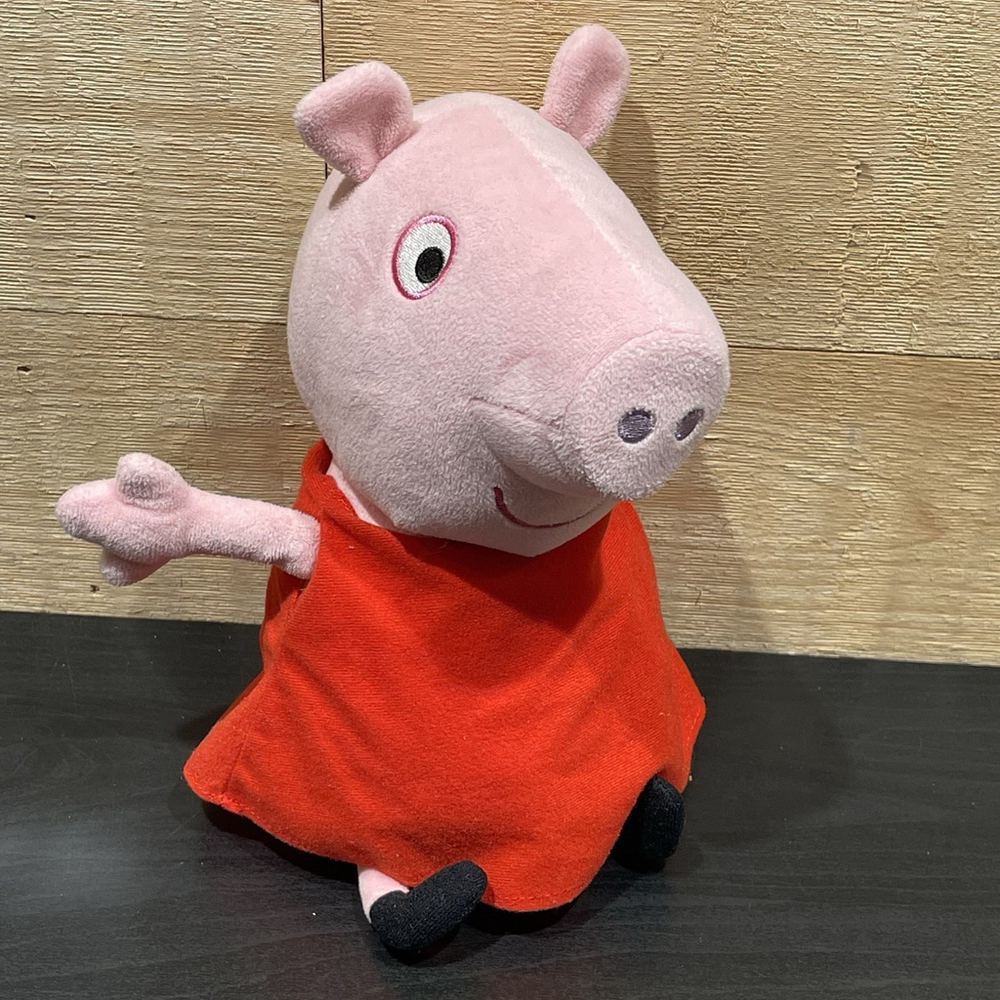 Peppa Pig 12” Giggle & Wiggle Talking Laughing Plush Toy Tested Works Flaw READ